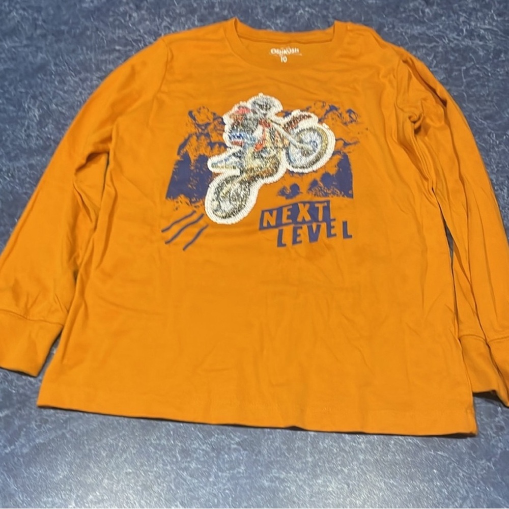 Oshkosh Boys size 10 long sleeve biking shirt